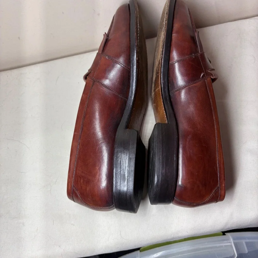 Allen Edmonds Mens Newport 1469 Brown Leather Tassel Kiltie Loafers Size 8 D